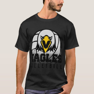 Eagles Volleyball Mascot Logo T-Shirt