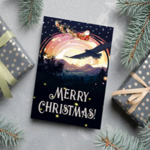 Eagle's Watch Over Santa Card
