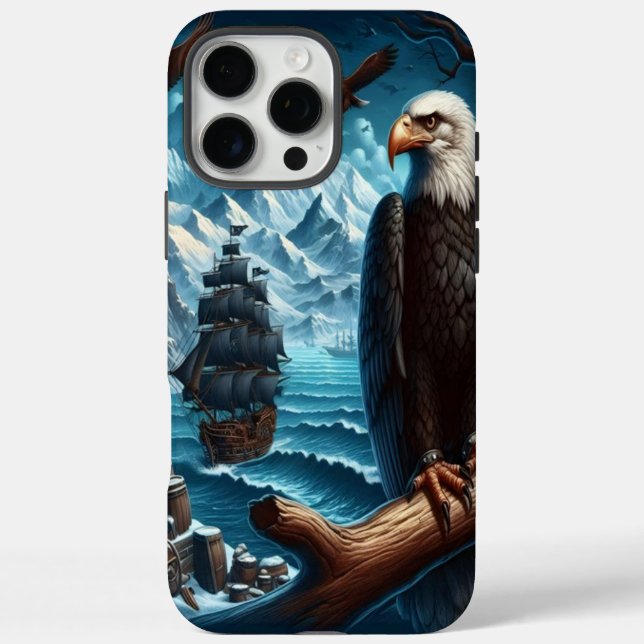Eagle's Watch Over Ship Case-Mate iPhone Case (Back)