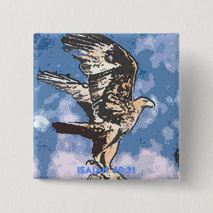 Eagles Wings - Isaiah 40:31 15 Cm Square Badge