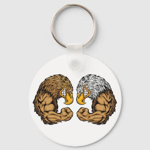 Eagles With Muscles Key Ring