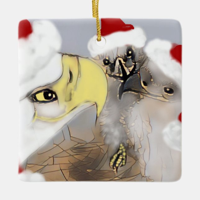 Eaglets E7 & E8 Christmas Ornament colour (Front)