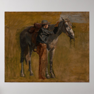 Eakins - Cowboy In The Badlands Poster