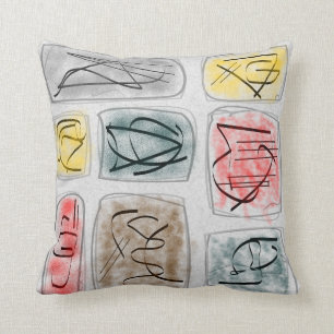 Eames Inspired Pillow Design Mid Century Atomic