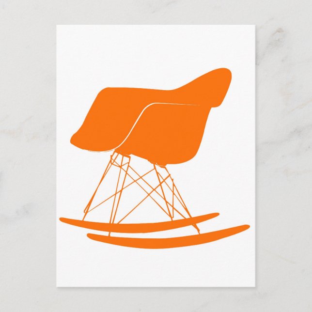 Eames moulded plastic rocking chair postcard (Front)