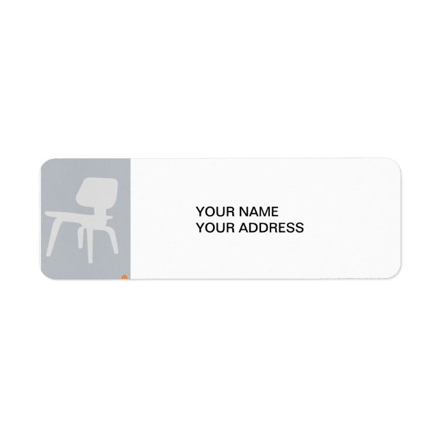 Eames Plywood Chair Return Address Label (Front)