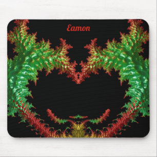 EAMON ~ Zany Hot Red, Yellow, Black and Green Mouse Pad