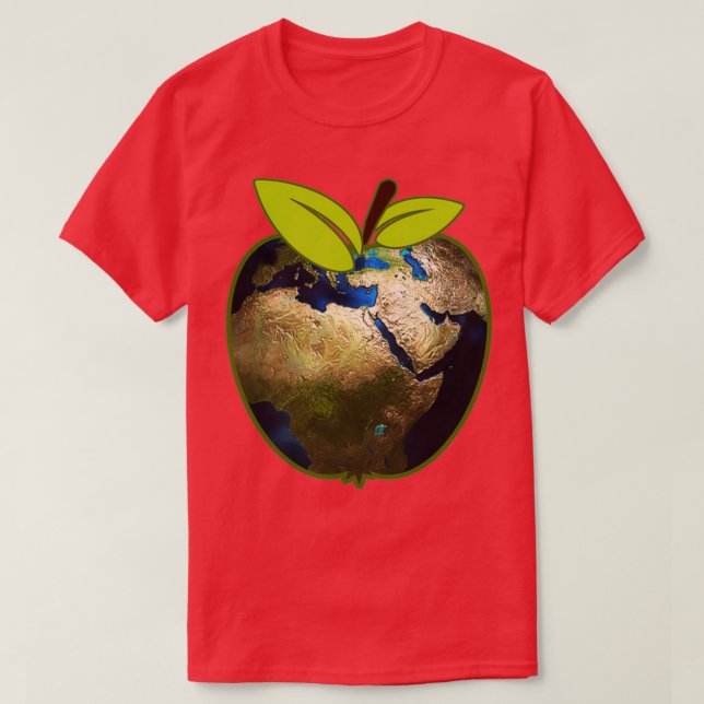 Eapple Going Green Vegen Vegetarian T-Shirt (Design Front)