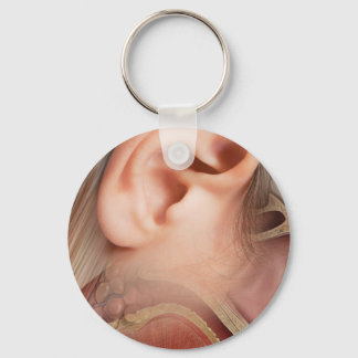 Ear anatomy key ring