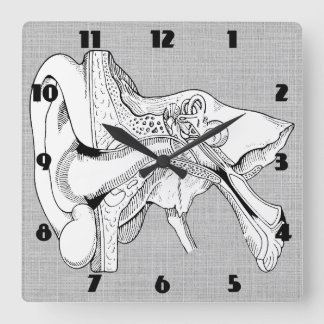 EAR ANATOMY VINTAGE CLOCK