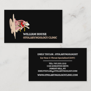 Ear Design, Otolaryngologist Otolaryngology Clinic Business Card