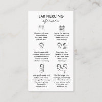 Ear Piercings Care Instruction