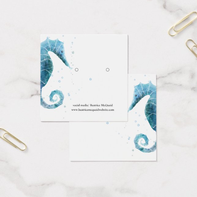 Earing Display | Cute Blue Sea Horse (Office)