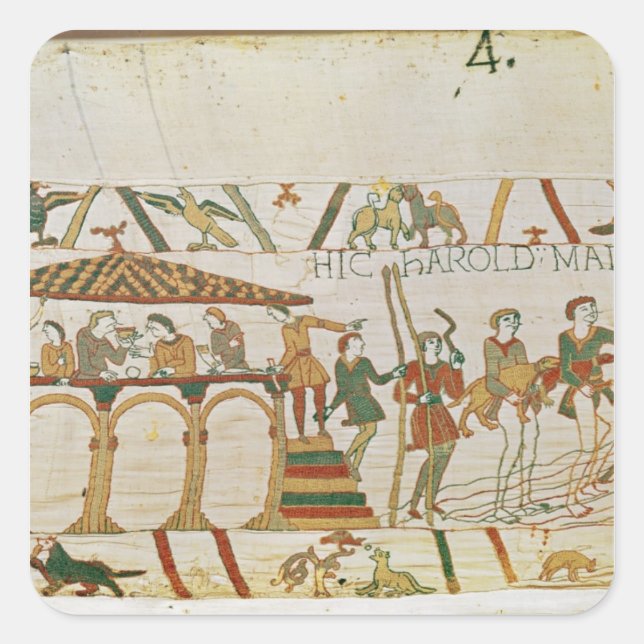 Earl Harold  dines and then sets sail Square Sticker (Front)