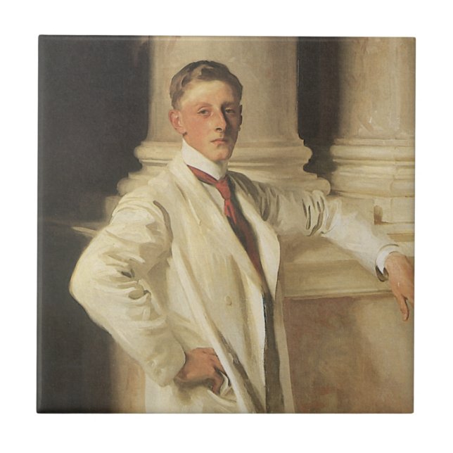 Earl of Dalhousie by John Singer Sargent Ceramic Tile (Front)