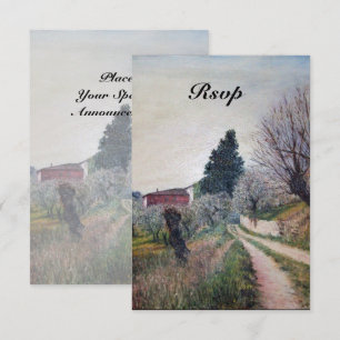 EARLIEST SPRING IN TUSCANY LANSCAPE rsvp  Invitation