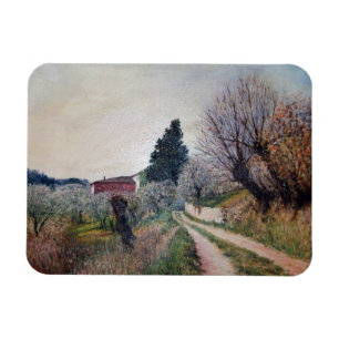 EARLIEST SPRING IN VERNALESE / Tuscany Landscape Magnet