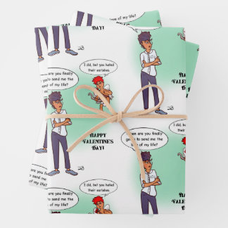 Earlobe Valentine's Day Wrapping Paper Sheets