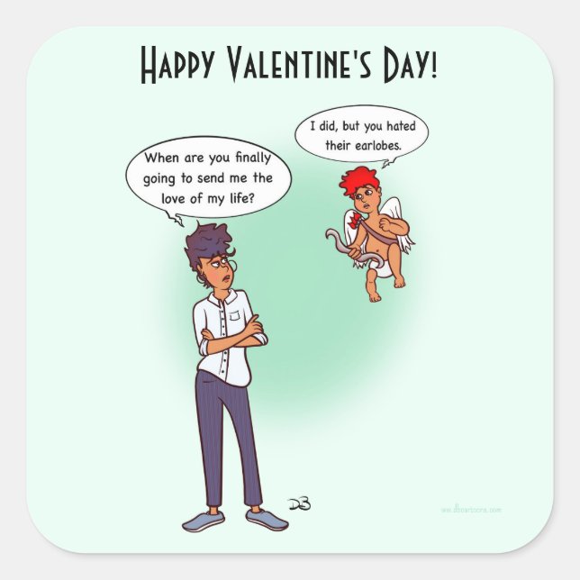 Earlobes Square Stickers (Front)