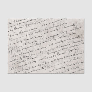 Early 1900s Heartwarming Music Teacher Notes Santa Tissue Paper