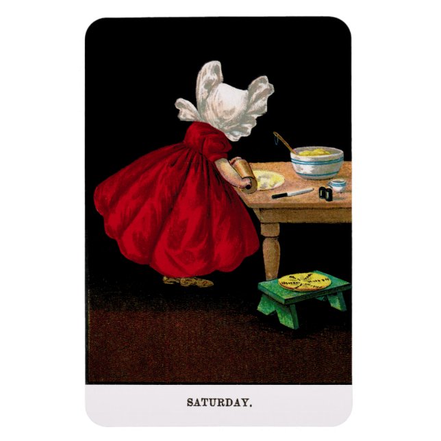 Early 1900's Saturday Sunbonnet Sue Magnet (Vertical)