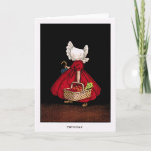Early 1900's Thursday Sunbonnet Sue Greeting Card