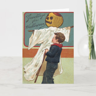 Early 1900s Vintage Halloween Greetings Holiday Card