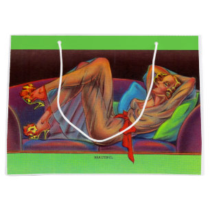 early 1940s Beautiful pin-up girl gift bag