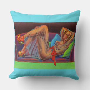 early 1940s Beautiful pin-up girl print Cushion