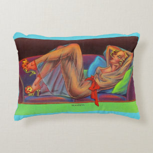 early 1940s Beautiful pin-up girl print Decorative Cushion