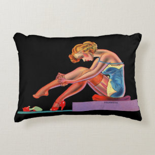 early 1940s Delightful pin-up girl Decorative Cushion