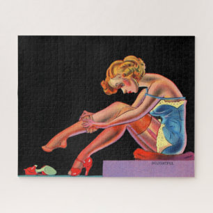 early 1940s Delightful pin-up girl Jigsaw Puzzle