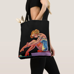 early 1940s Delightful pin-up girl print Tote Bag