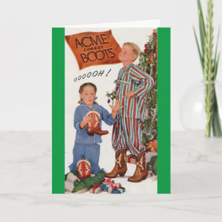 early 1950s cowboy boots for Christmas Holiday Card
