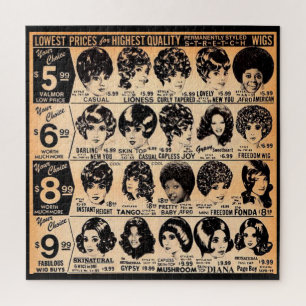 early 1970s wig advertisement jigsaw puzzle