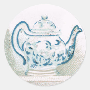 Early 20th Century Blue and White Teapot Sticker