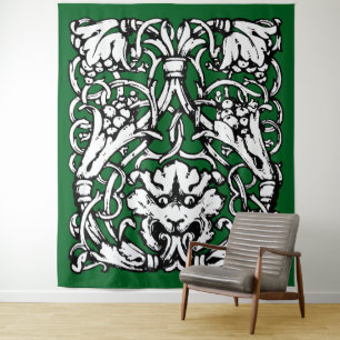 Early 20th Century Knotwork Lion Tapestry