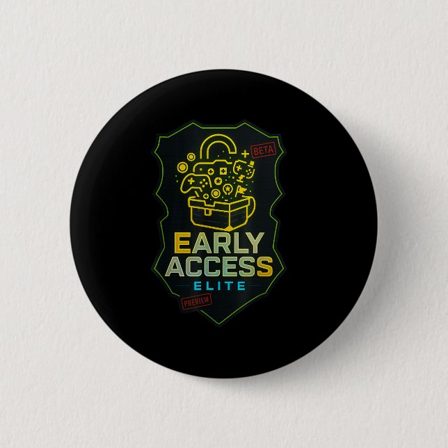 Early Access Elite Gaming Content Creator Beta Tes 6 Cm Round Badge (Front)