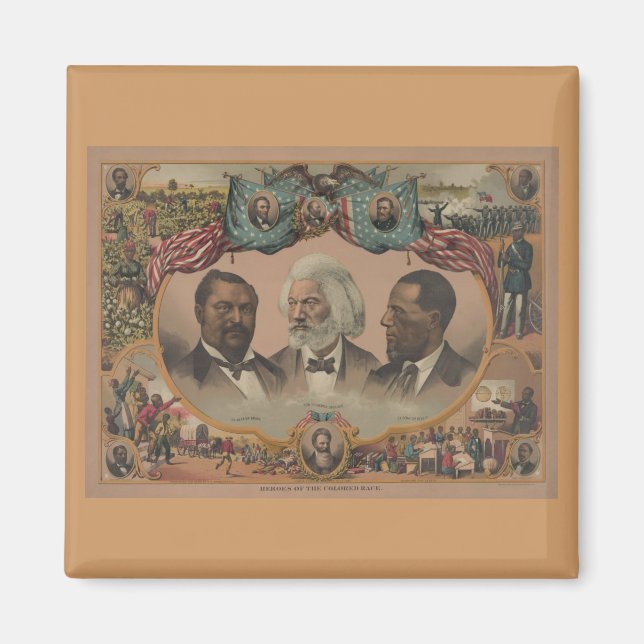 Early African American Heroes Magnet (Front)