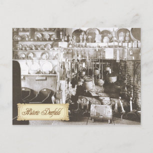 Early American Kitchen with period furnishings Postcard