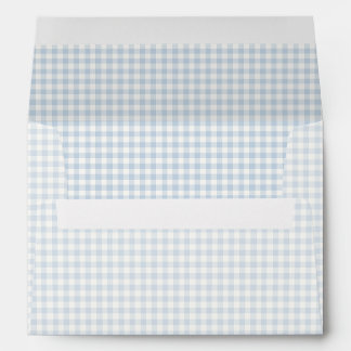 Early Autumn Classic Gingham | Dusty Blue Envelope