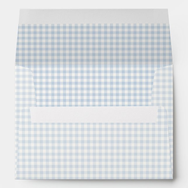 Early Autumn Classic Gingham | Dusty Blue Envelope (Back (Bottom))