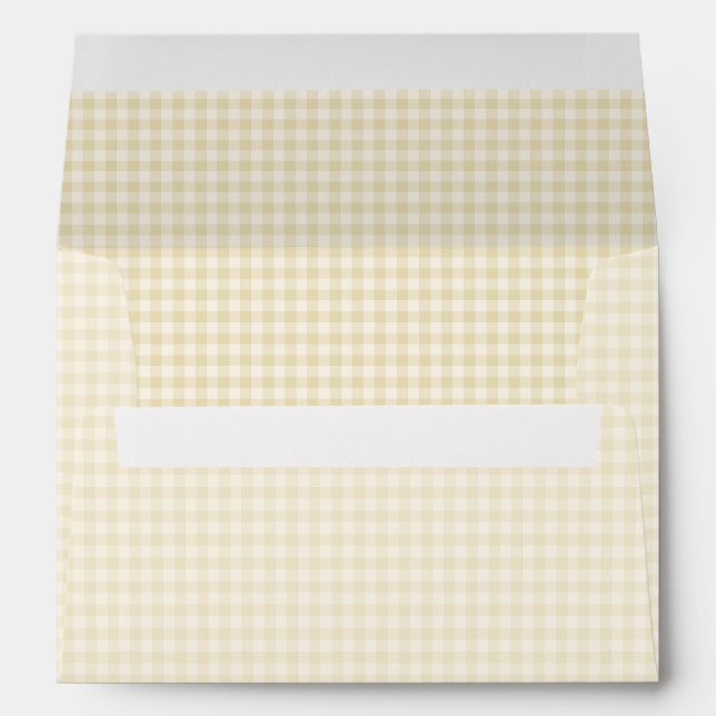 Early Autumn Classic Gingham | Golden Wheat  Envelope (Back (Bottom))