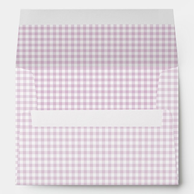 Early Autumn Classic Gingham | Warm Lilac Envelope (Back (Bottom))