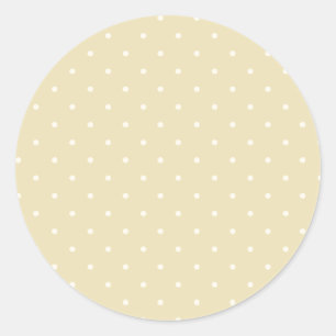 Early Autumn Polka Dots Micro Golden Wheat Classic Round Sticker