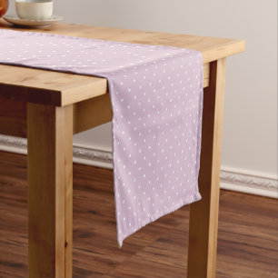 Early Autumn Polka Dots Micro Warm Lilac Short Table Runner