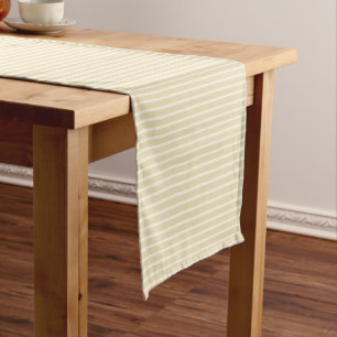 Early Autumn Refined Stripes Golden Wheat ll Short Table Runner