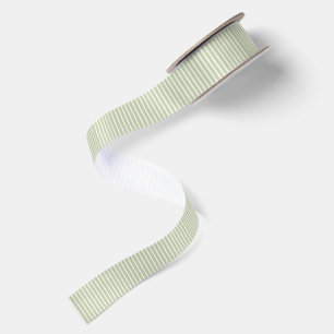 Early Autumn Refined Stripes Soft Olive ll Satin Ribbon
