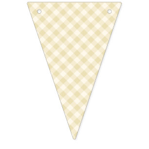 Early Autumn Retro Gingham Golden Wheat Bunting