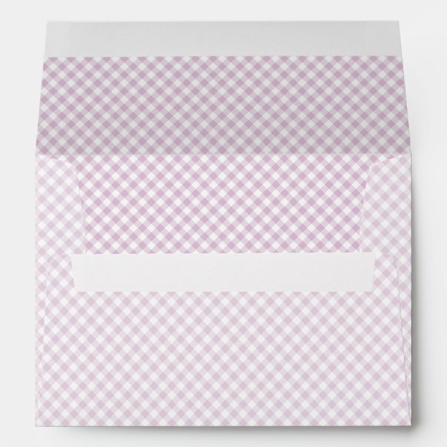 Early Autumn Retro Gingham | Warm Lilac Envelope (Back (Bottom))